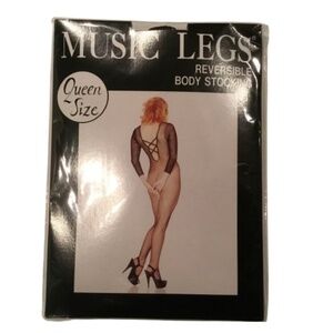 Music Leg Reversible Body Stocking